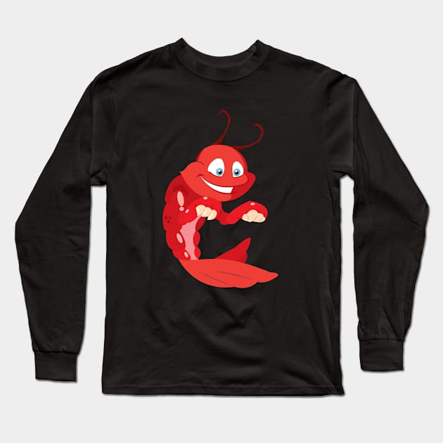 Shrimp Long Sleeve T-Shirt by redpencil